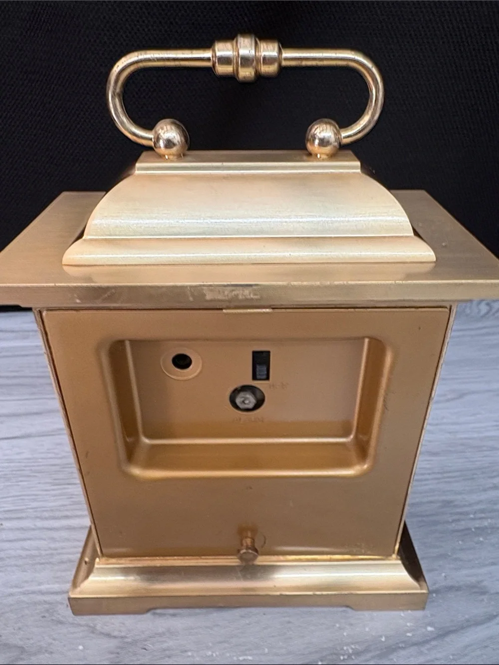 Precious Moments Gold Tabletop Carriage Clock with Illustrated Dial